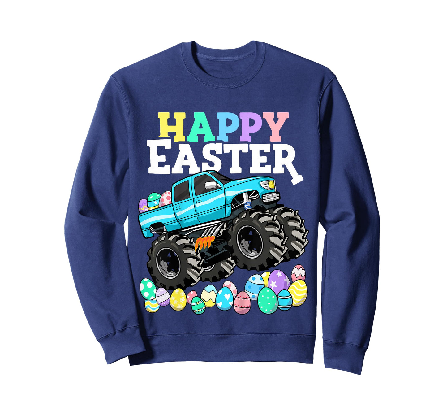 Boys Happy Easter Monster Truck Easter Eggs Toddler T-Shirt