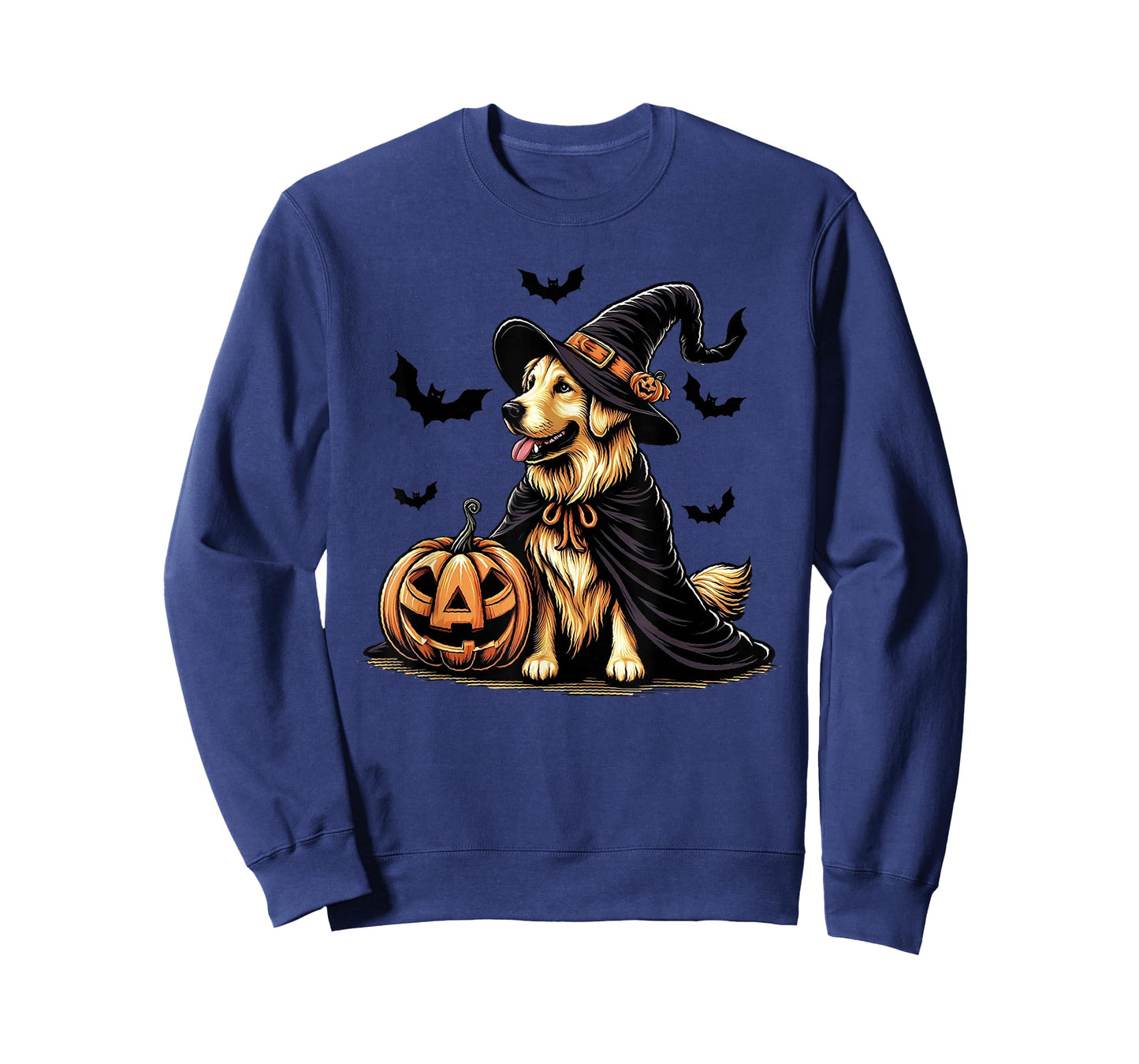 Funny Golden Retriever Dogs Ghost Boo Witch Spooky Halloween T-Shirt