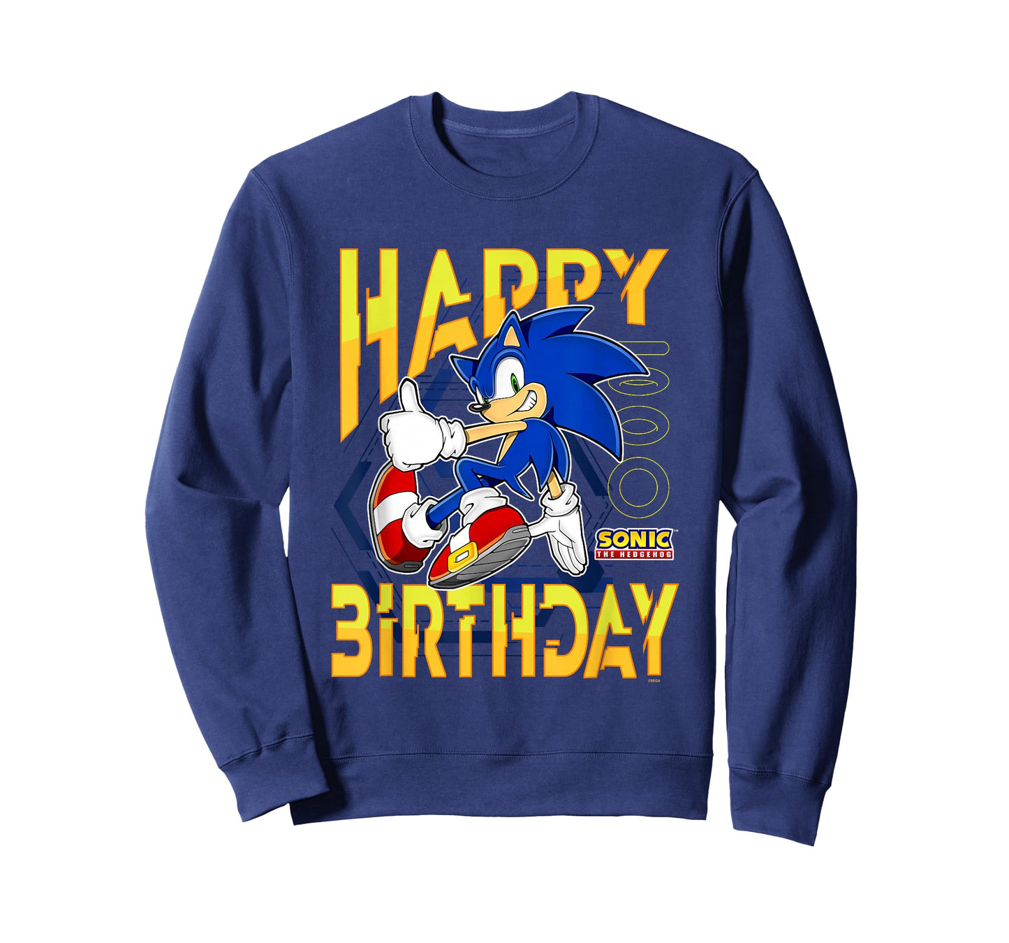 Sonic The Hedgehog Birthday Happy Birthday Thumbs Up Logo T-Shirt