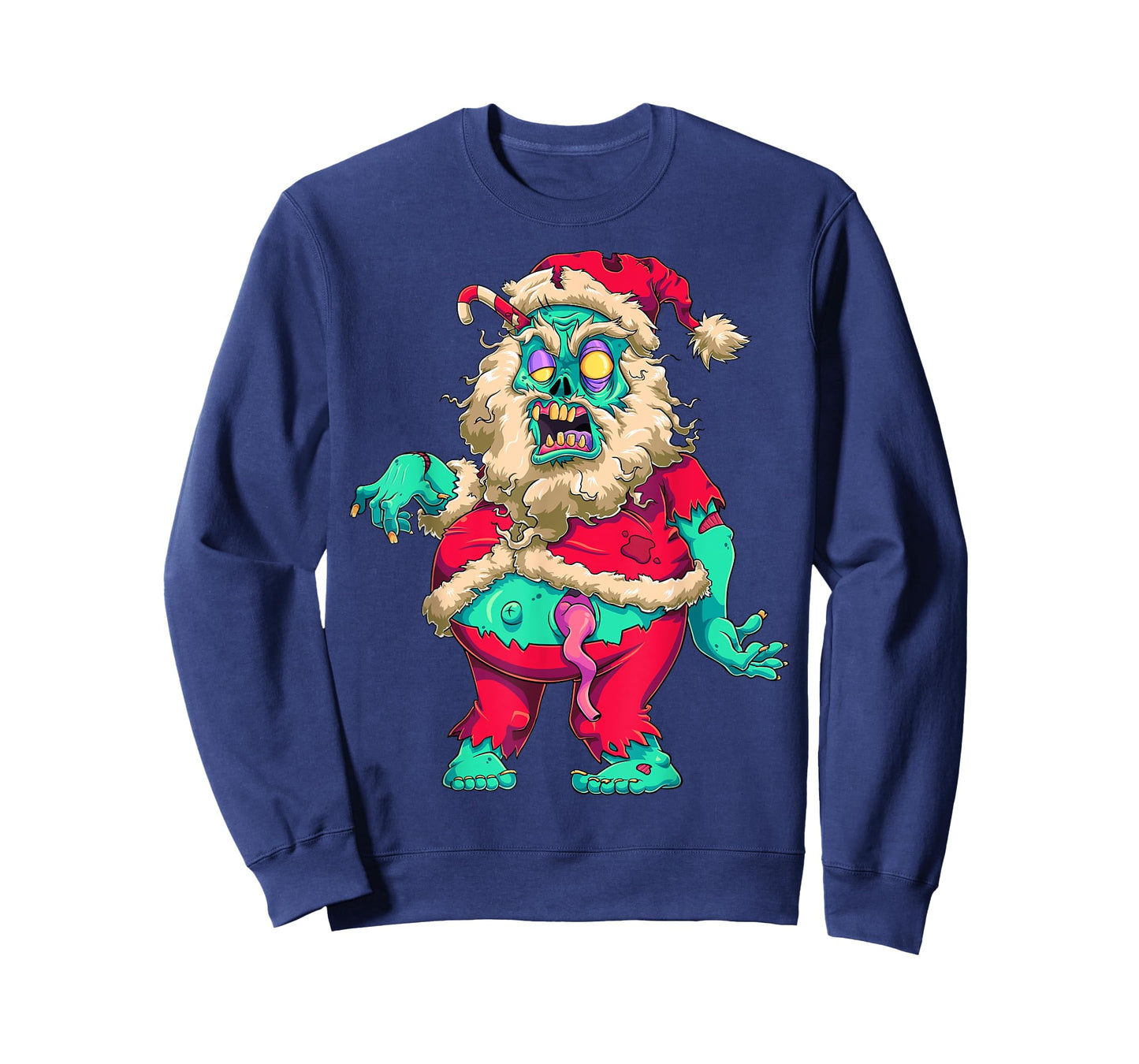 Scary Zombie Santa Claus Merry Creepy Christmas Krampus Kids T-Shirt