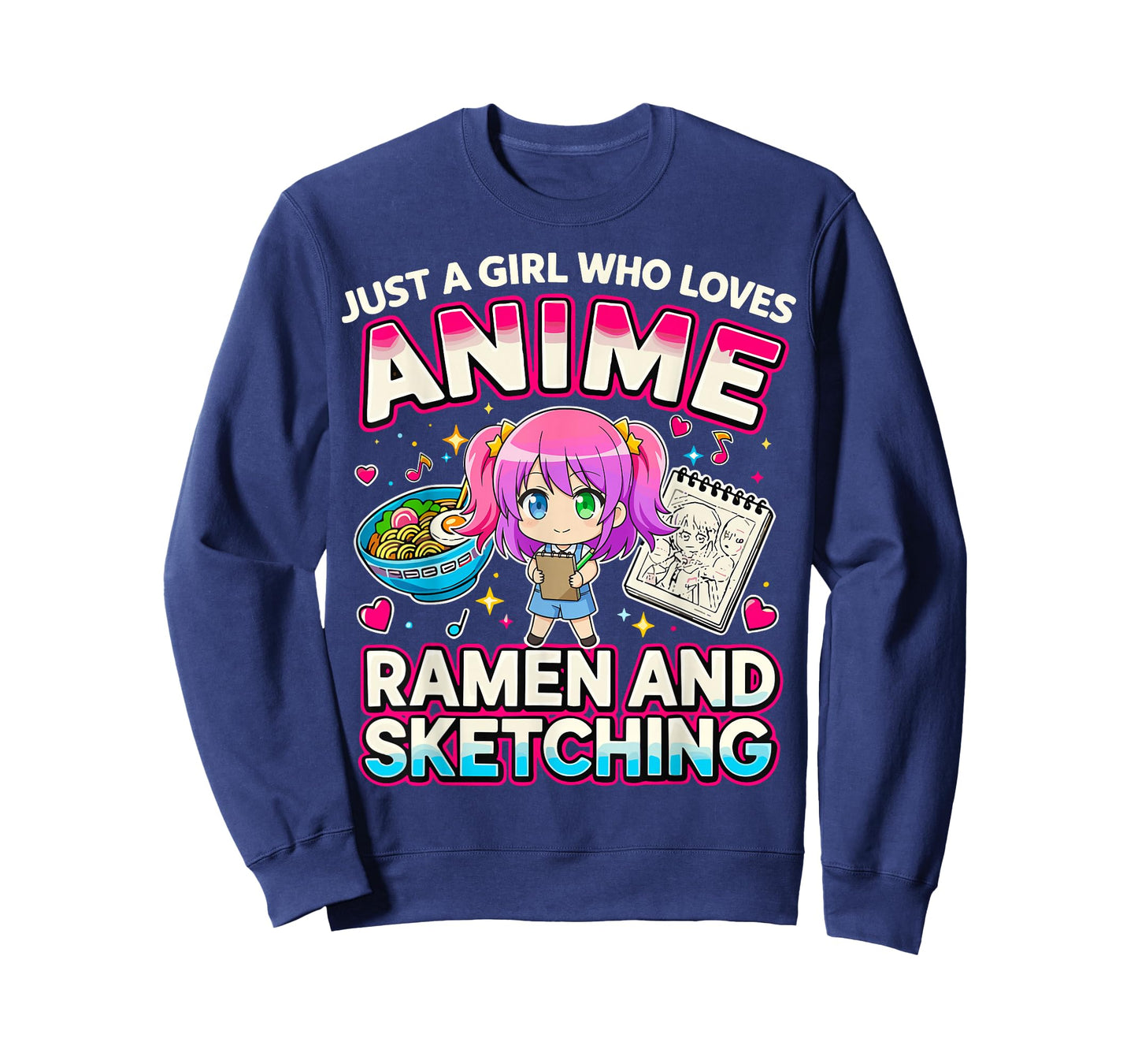 Just A Girl Who Loves Anime Ramen and Sketching T-Shirt