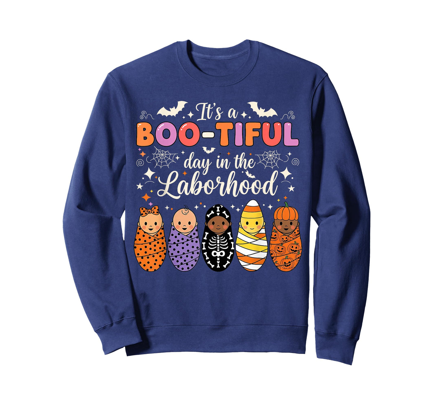 Spooky Swaddle Squad Halloween Funny Labor and Delivery T-Shirt