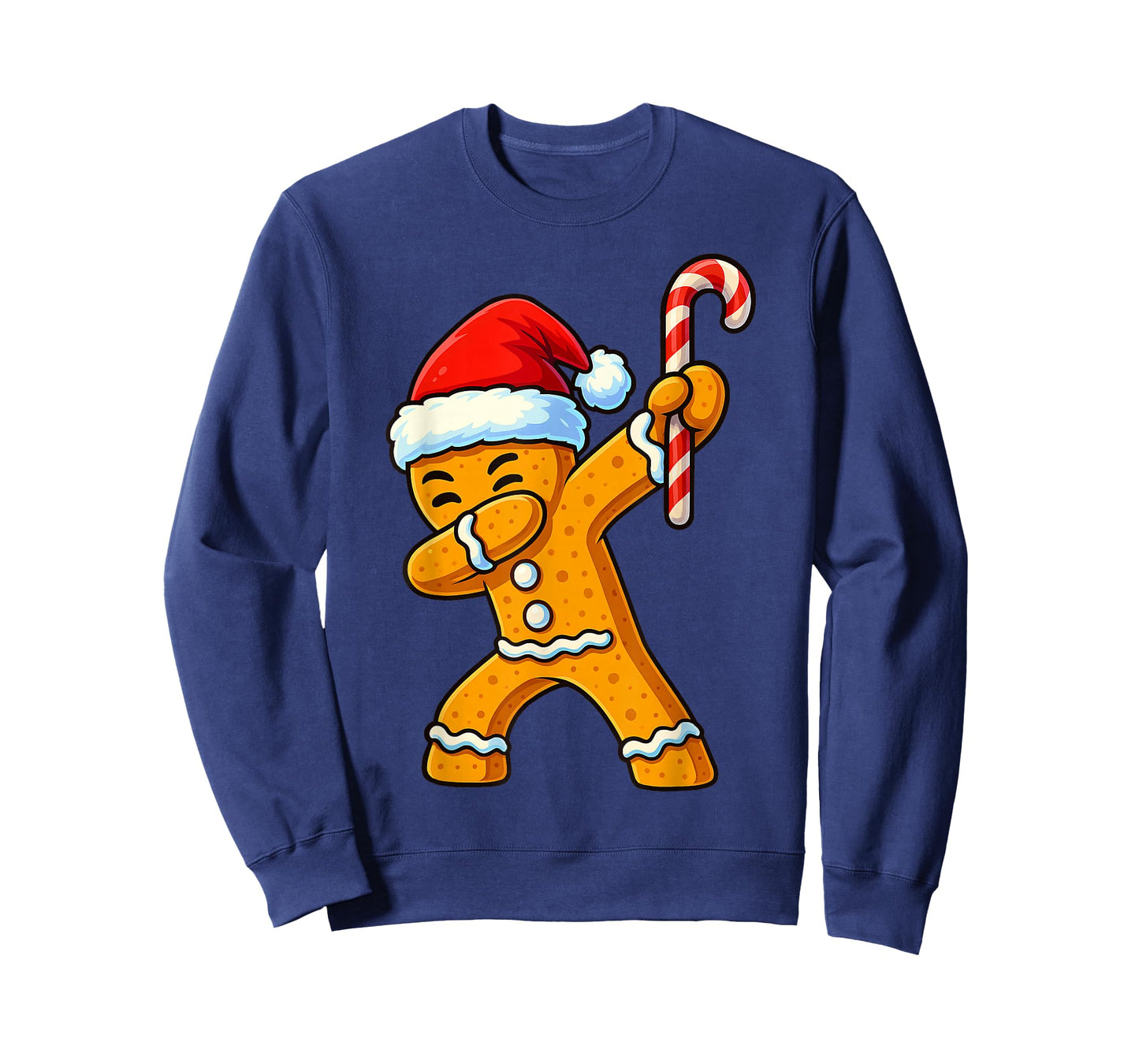 Dabbing Gingerbread Santa Candy Christmas Boys Teen Girl Kid T-Shirt