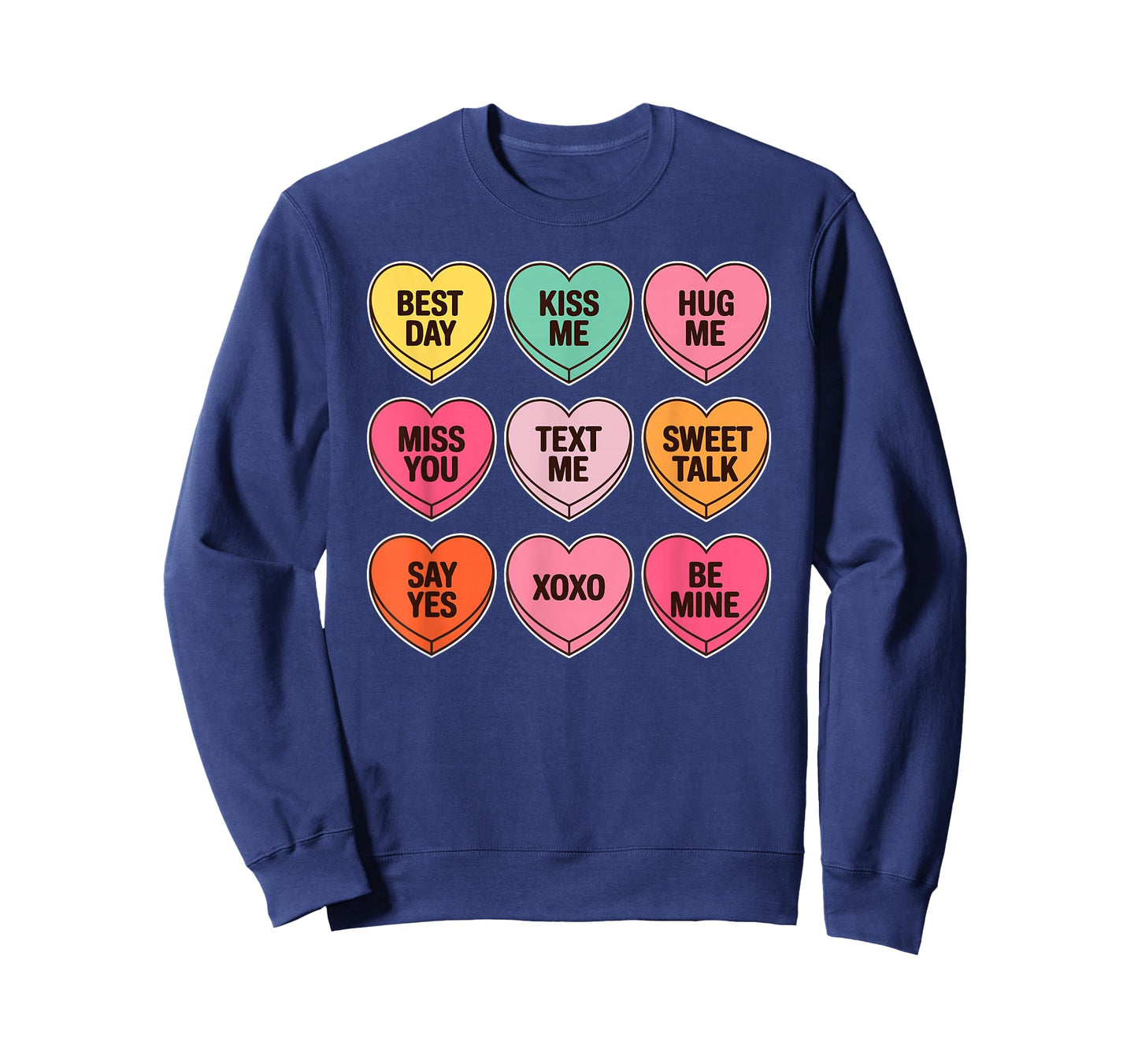 Candy Heart Messages Pastel Conversation Hearts Valentine T-Shirt