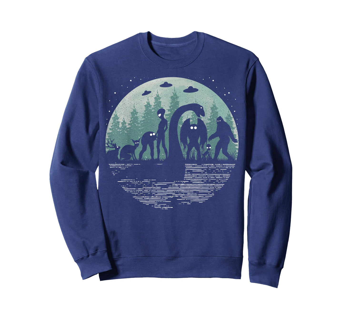 Bigfoot Loch Ness Monster With Mothman Aliens! Funny Cryptid T-Shirt