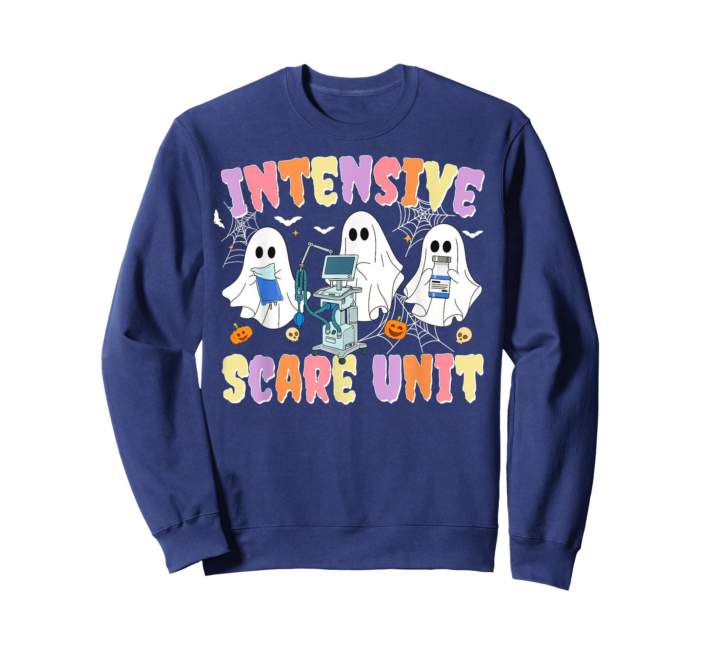 Intensive Care Scare Unit Ghost Halloween Nurse ICU Nursing T-Shirt