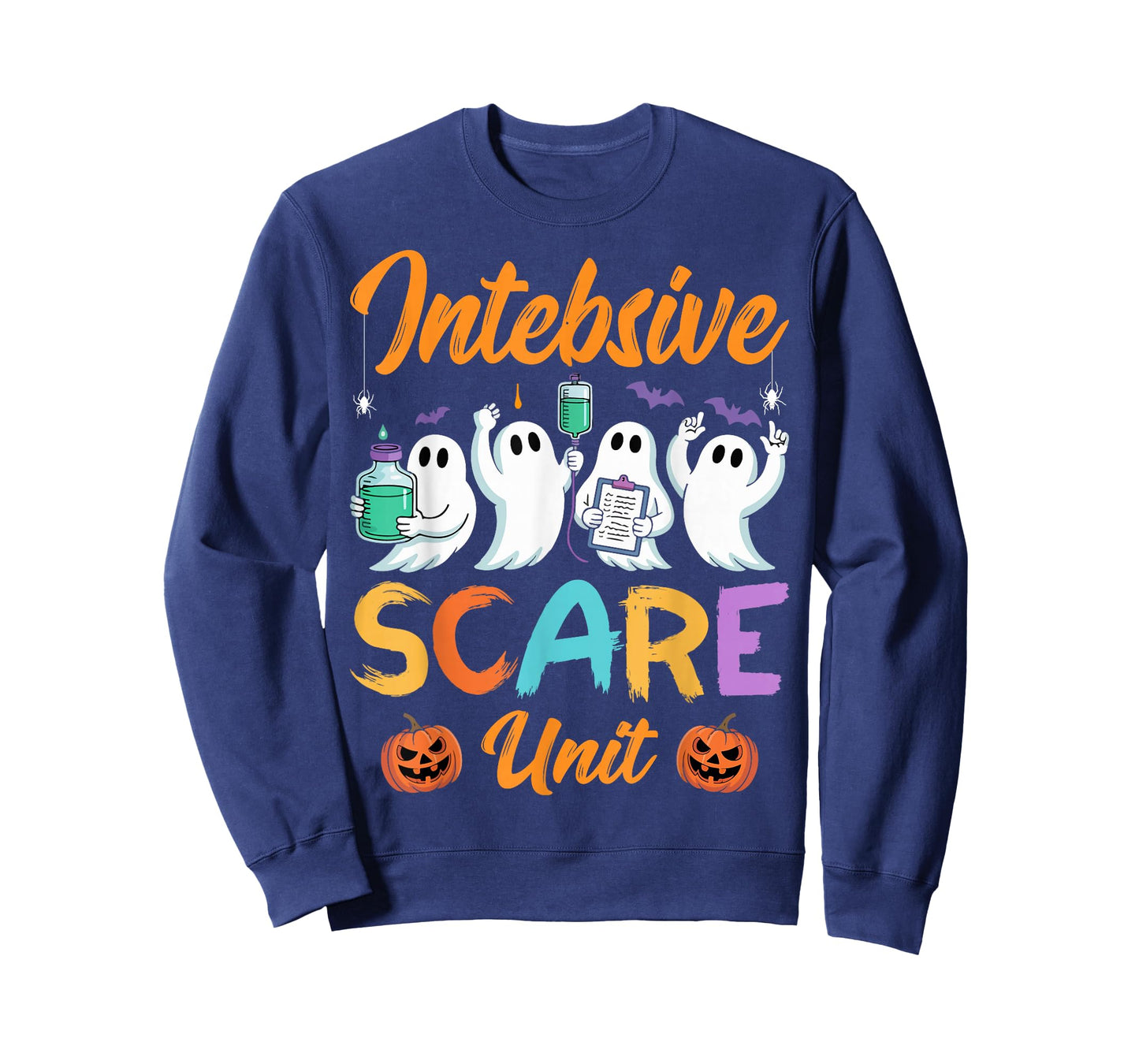Intensive Scare Unit ICU Nurse Ghost Spooky Halloween T-Shirt