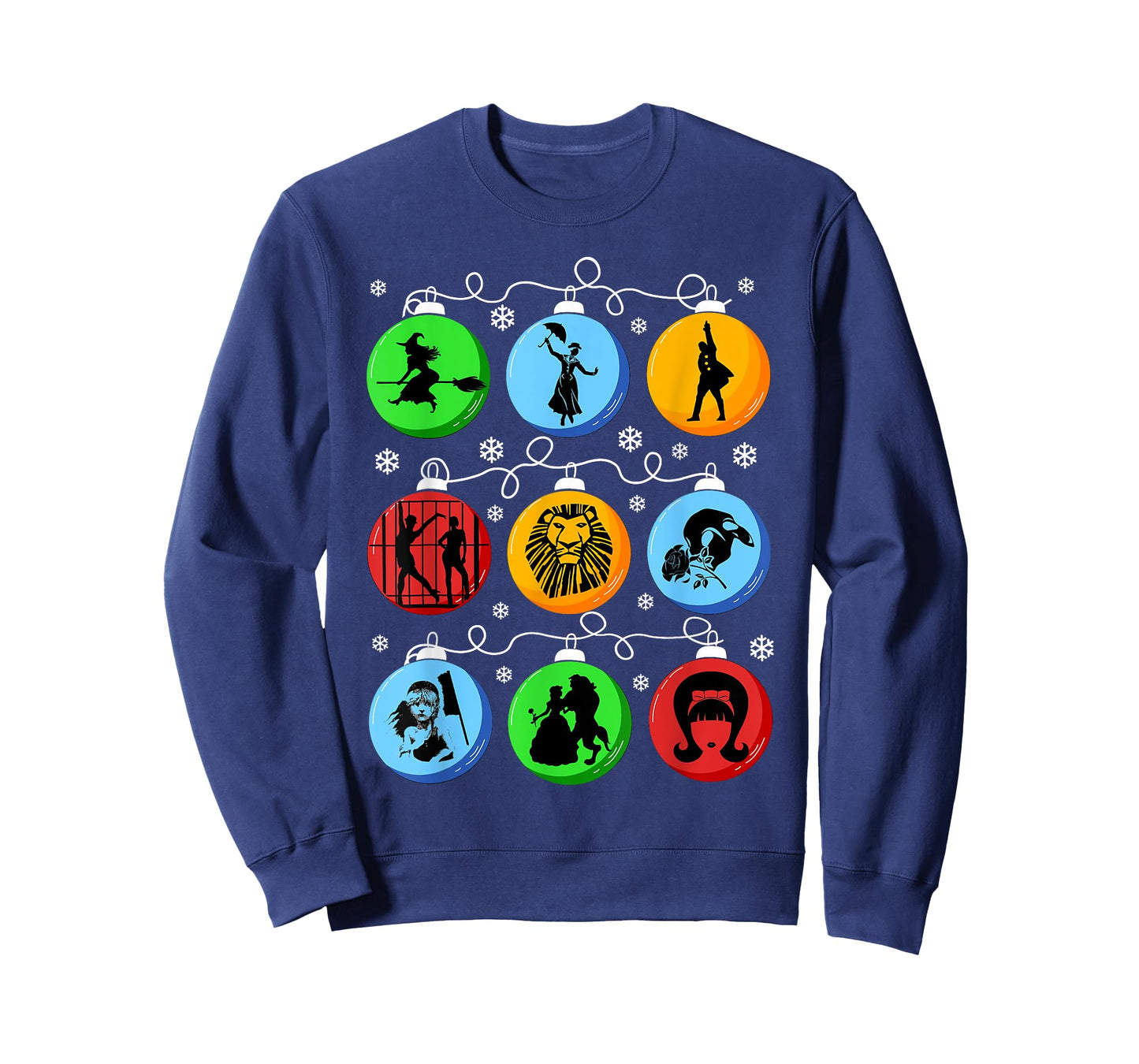 Broadways Christmas Bulbs Ornament lights Xmas Gift T-Shirt