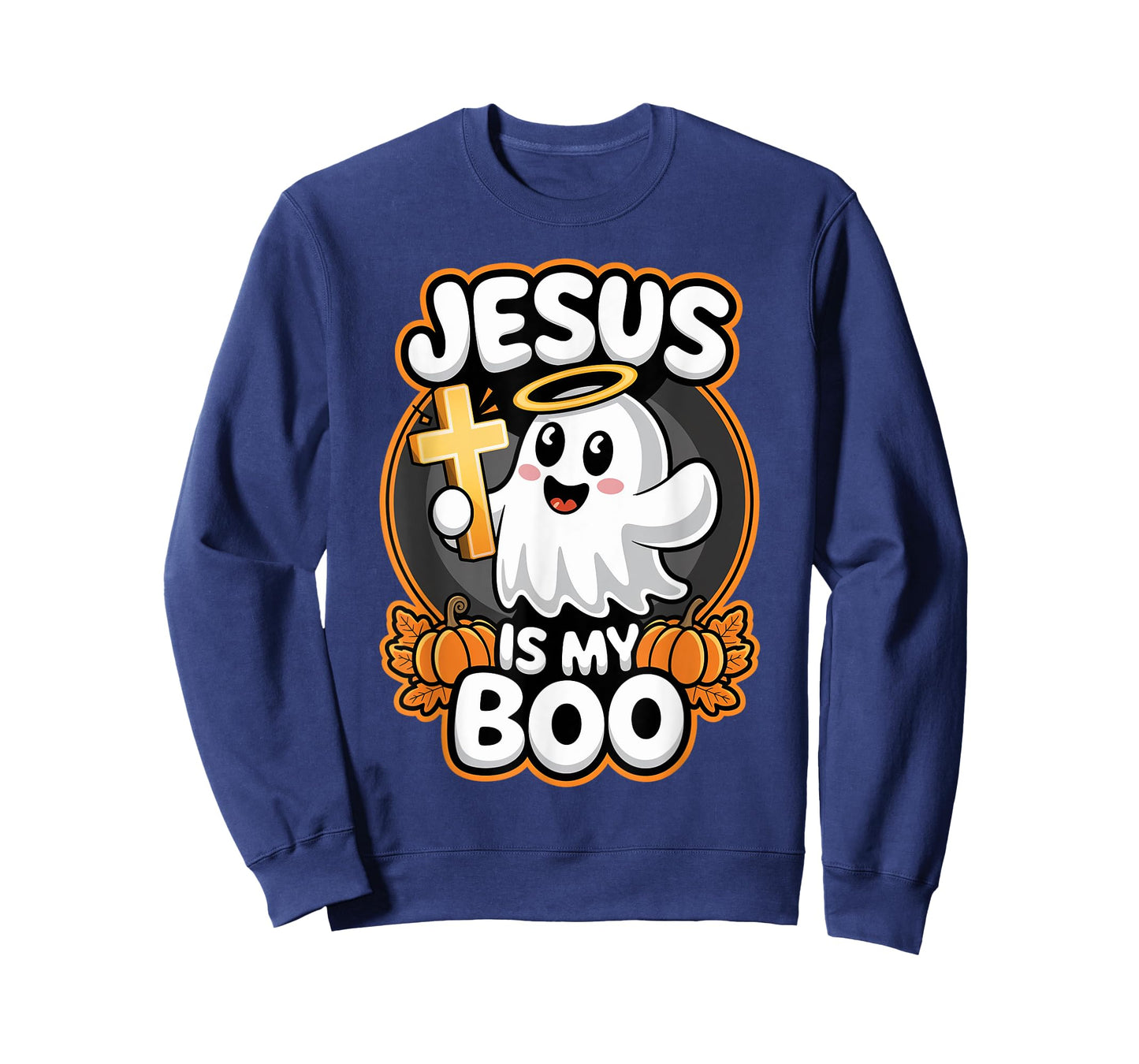 Jesus is My Boo Christian Faith Fall-O-Ween Cute Ghost Cross T-Shirt