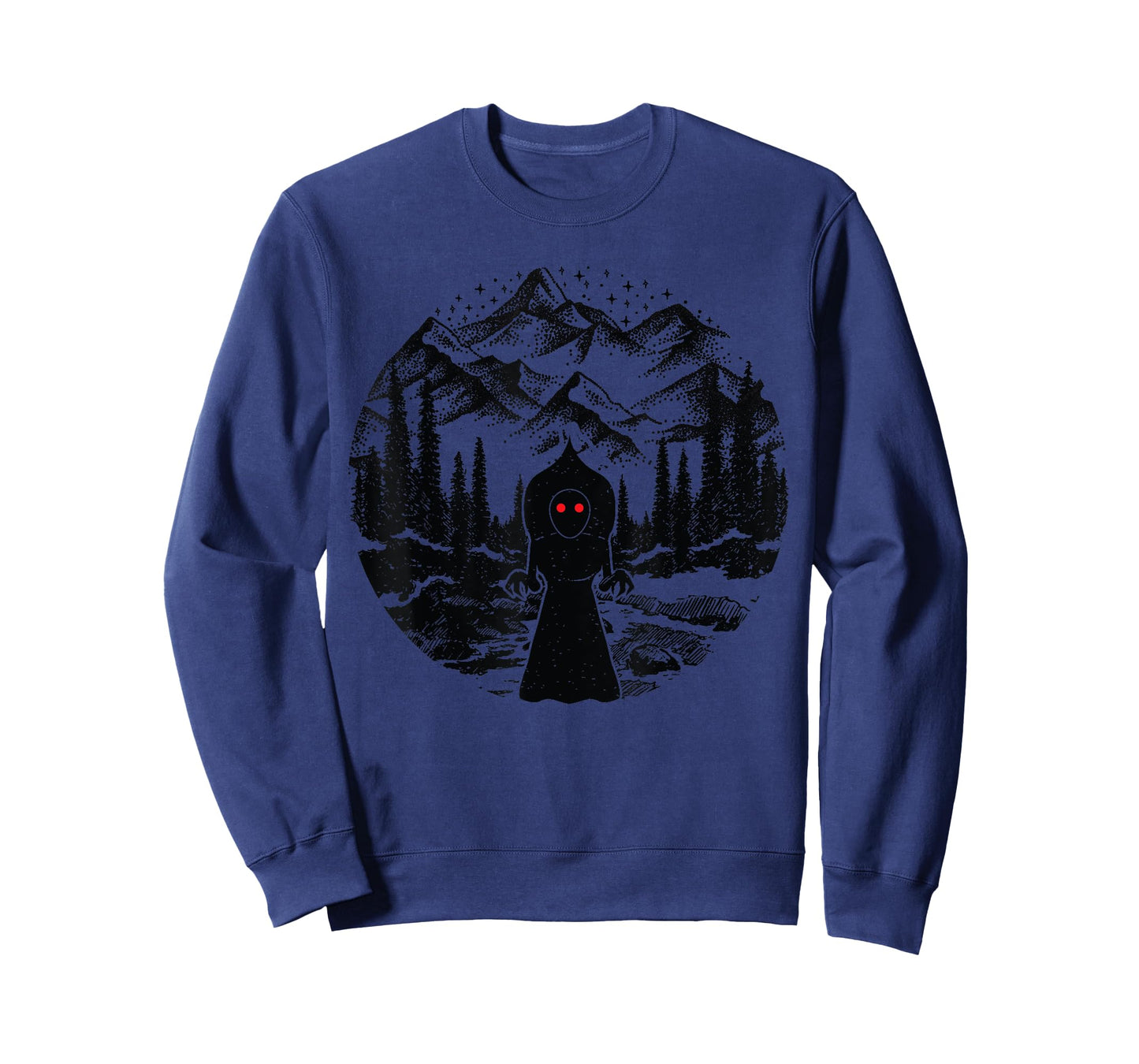 Flatwoods Monster Art Mountains Stars Cryptozoology Cryptid T-Shirt