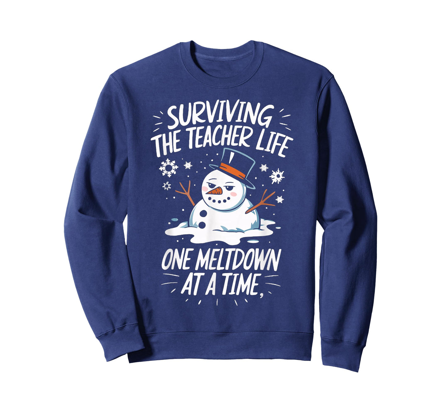 Surviving The Teacher Life One Meltdown At A Time Christmas T-Shirt