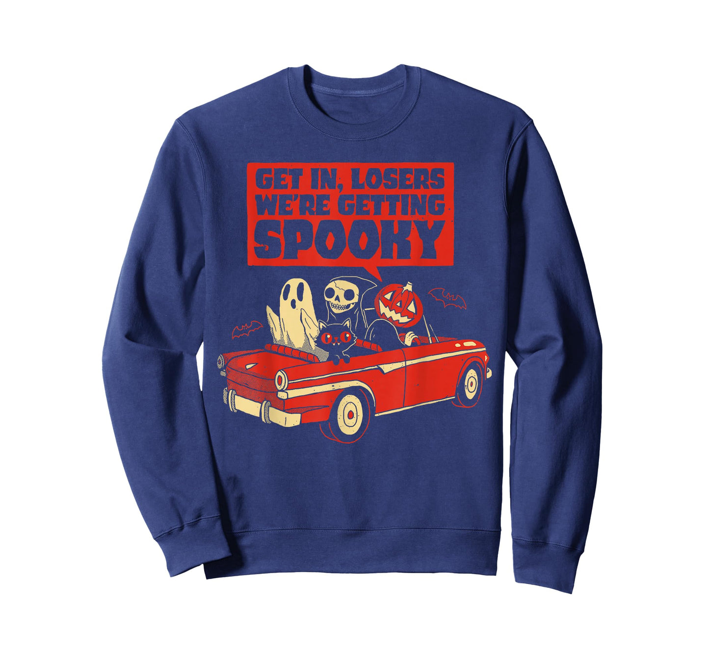 Get In, Losers We'Re Getting Spooky Skeleton Pumpkin Ghost T-Shirt