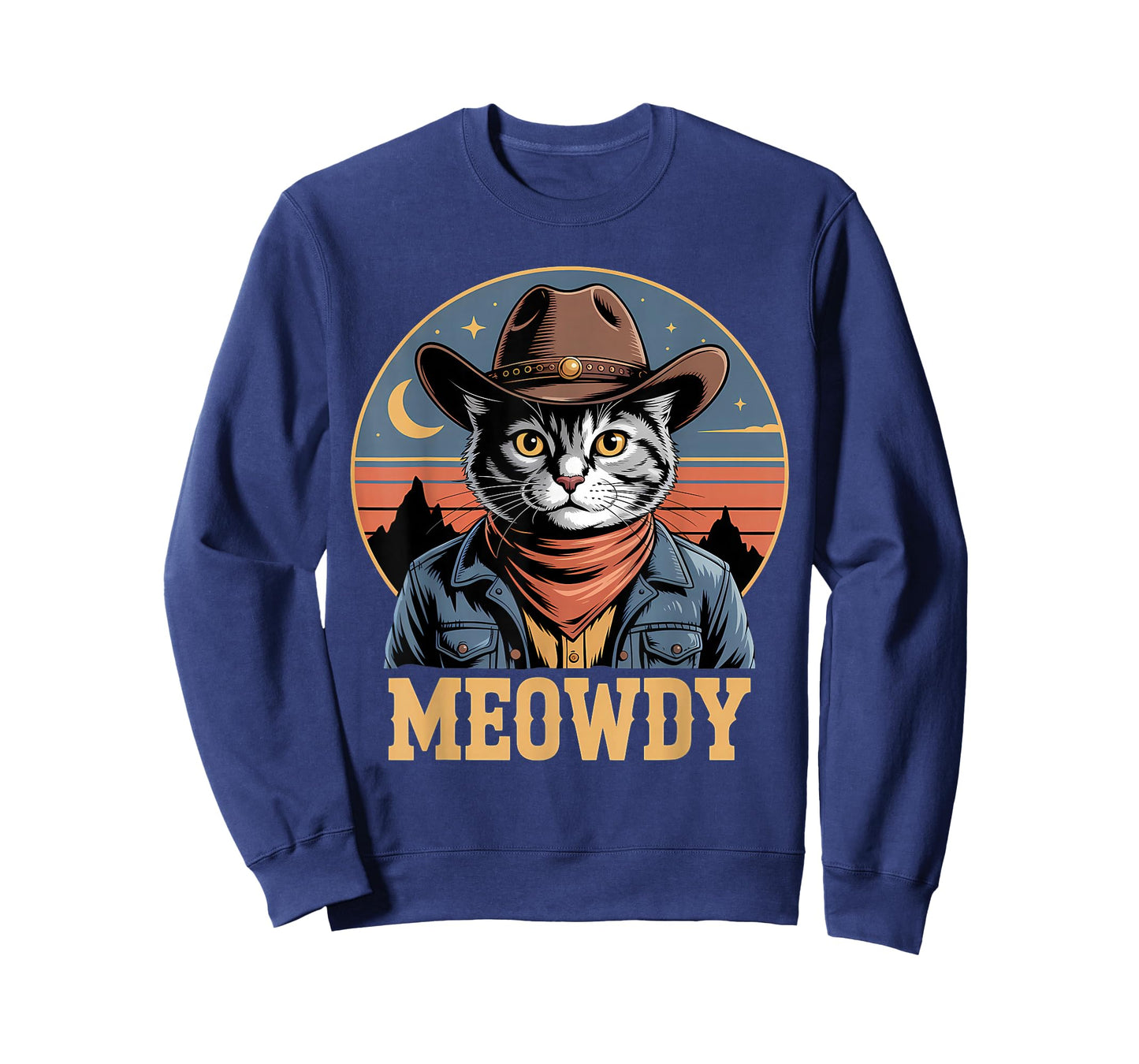 Meowdy Cat Country Western Vintage Funny Cowboy Cat T-Shirt