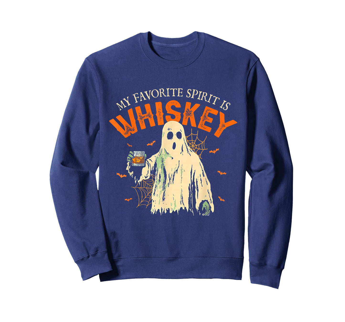 My Favorite Spirit Is Whiskey Funny Ghost Halloween Costume T-Shirt