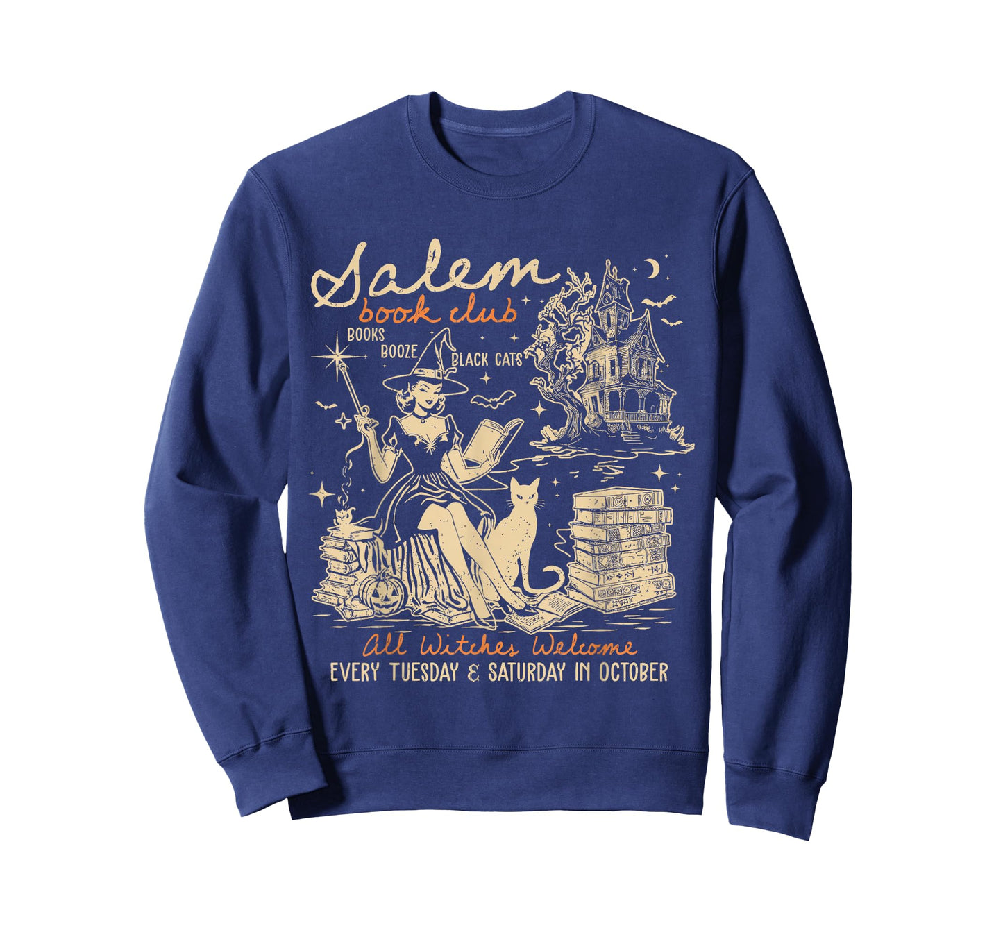 Salem Book Club Witches Witchy Witch Spooky Season Halloween T-Shirt