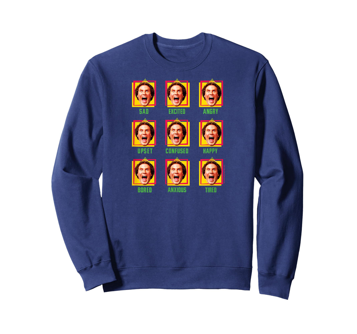 ELF - Buddy Different Faces Christmas Grid T-Shirt