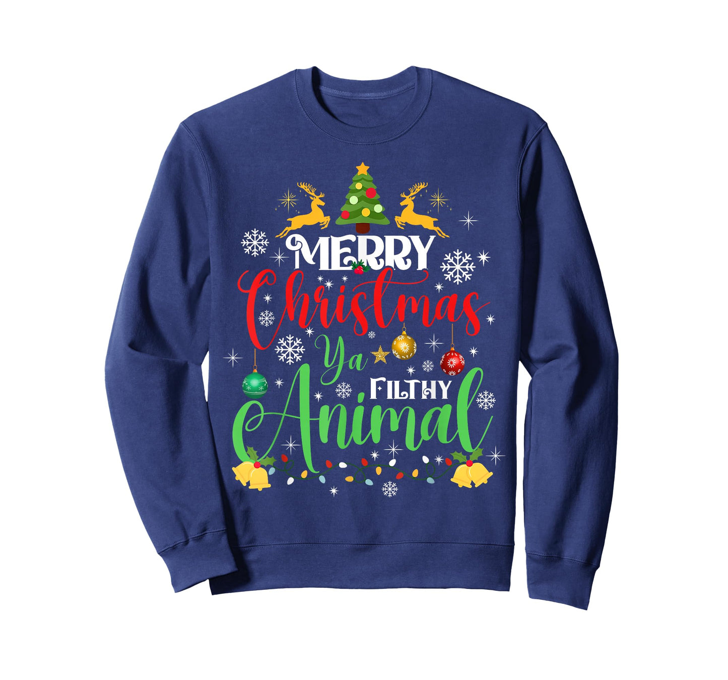 Merry Christmas Animal Filthy Ya Xmas Family Pajama T-Shirt