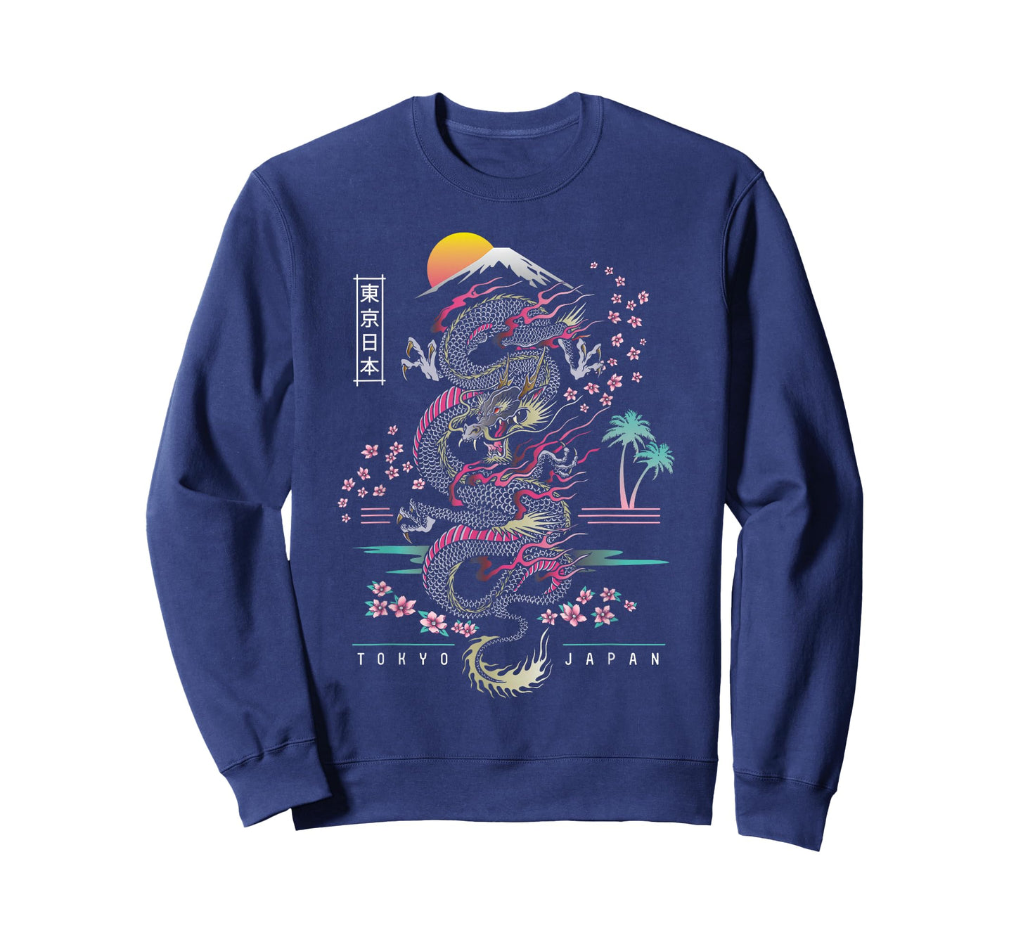 Japanese Tokyo Dragon Asian Inspired Retro 80’s Style T-Shirt