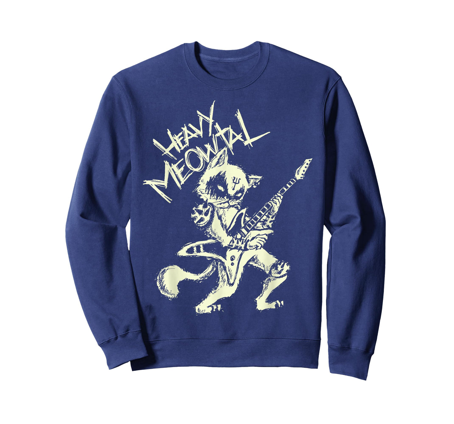 Heavy Metal Cats Gift Clothing Guitar Playing Cat Gothic T-Shirt
