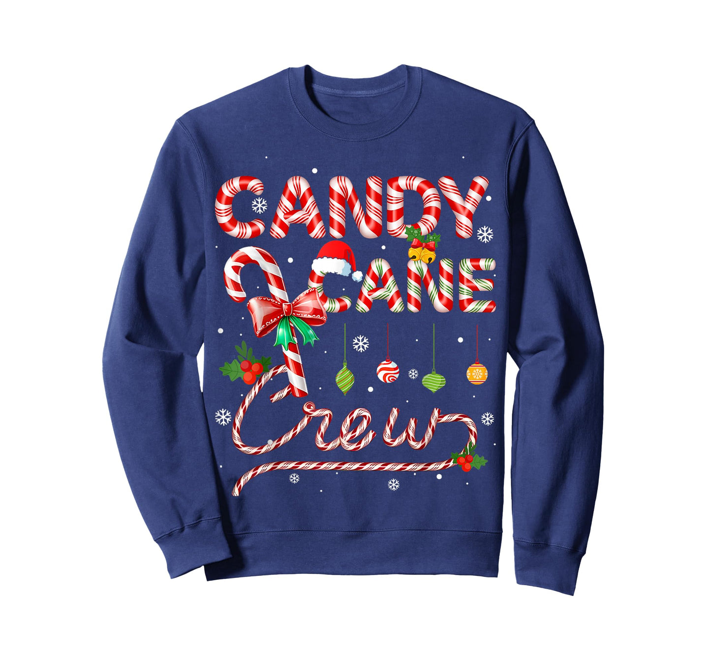 Candy Cane Crew Xmas Adult Men Women Kids Christmas Pajamas T-Shirt