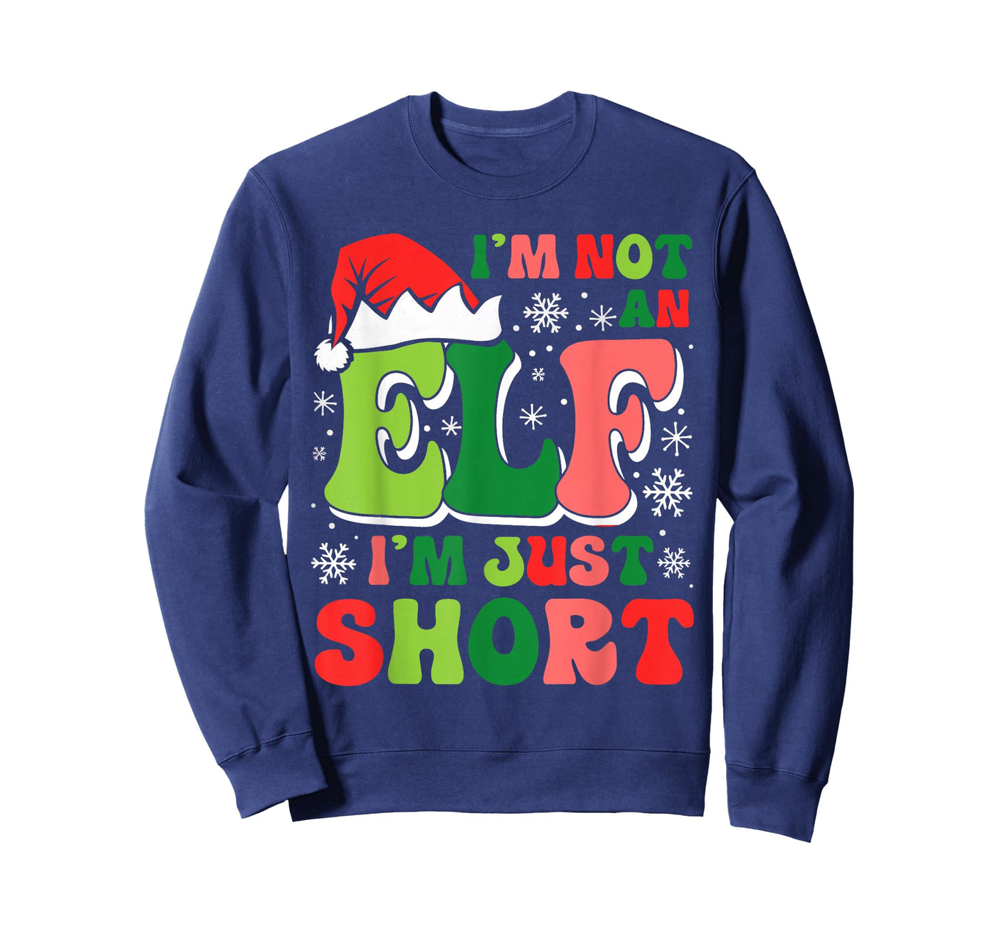 Groovy Im Not An Elf Just Short Christmas Xmas Men Women Kid T-Shirt