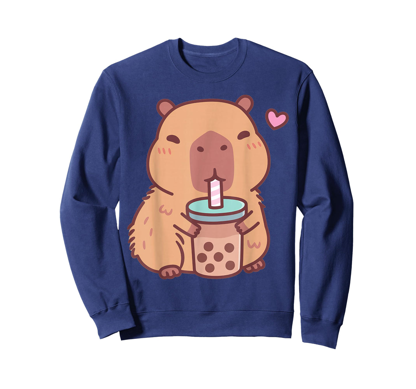 Cute Capybara Kawaii Anime Drinking Bubble Tea Lover Girls T-Shirt