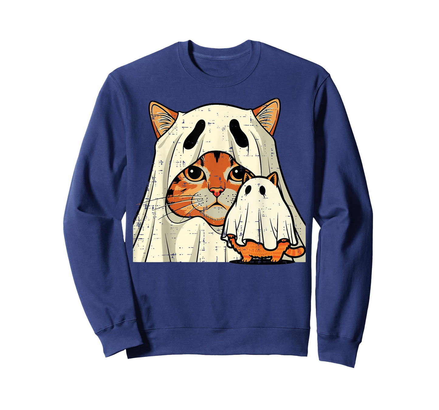 Halloween Ghost Cat Pictorial Funny Costume Women Men Kids T-Shirt