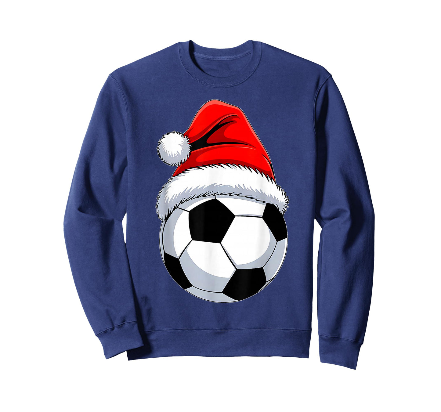 Soccer Christmas Shirt Boys Men Kids Santa Hat Xmas Pajamas T-Shirt