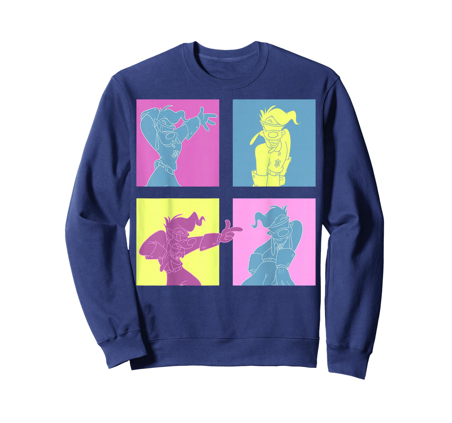 Disney Mickey and Friends Goofy Neon Panel Portrait T-Shirt
