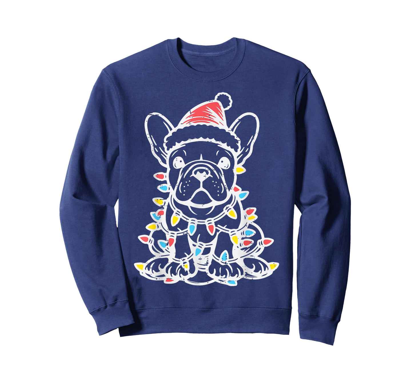 Christmas Dog French Bulldog Xmas Frenchie Men Women Kids T-Shirt