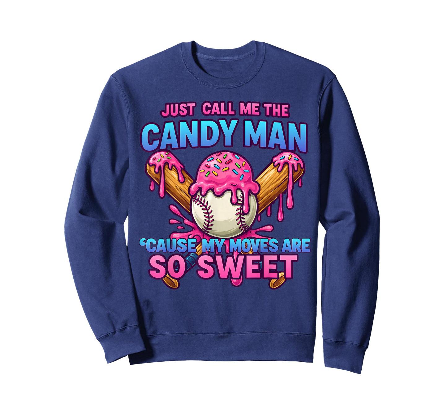 Baseball Drip Ice Cream Drip Call Me The Candy Man T-Shirt