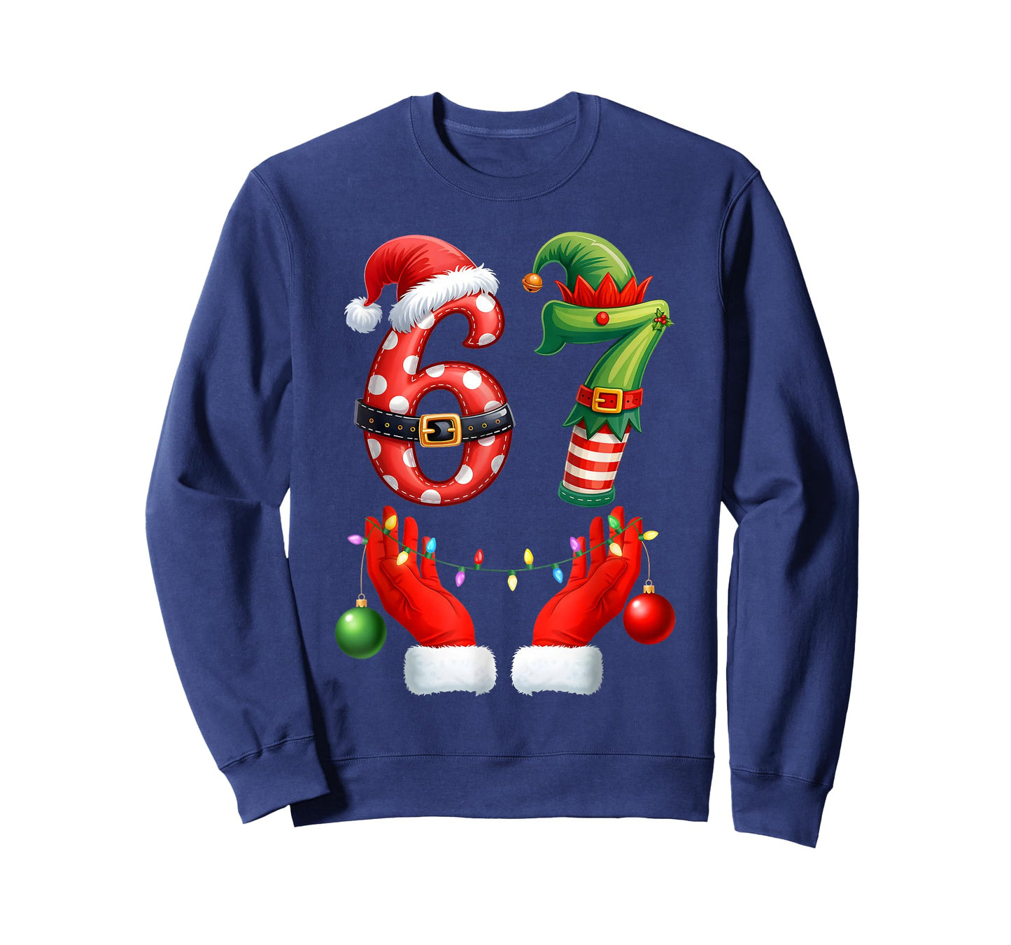 67 Christmas 6 7 Meme Pajamas Holiday Gen Alpha Slang T-Shirt
