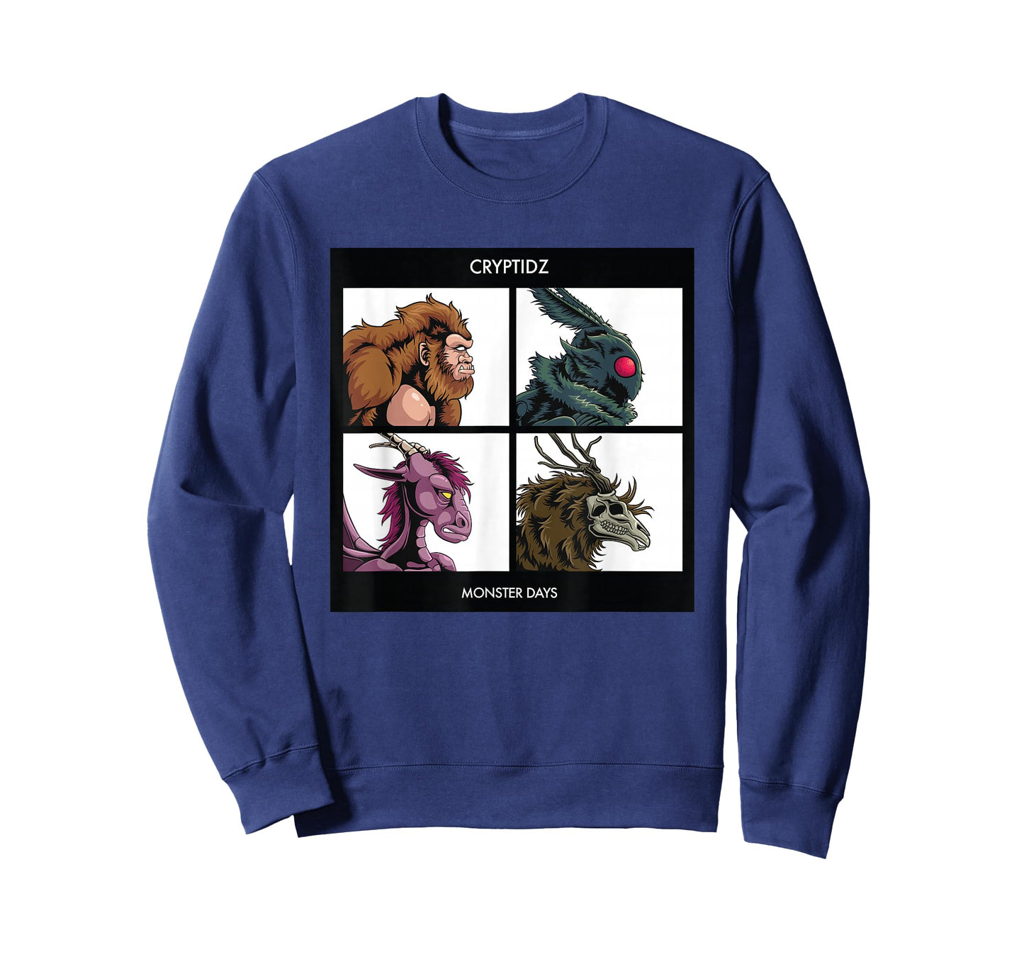 Cryptids Monster Days Bigfoot Mothman Jersey Devil Wendigo T-Shirt