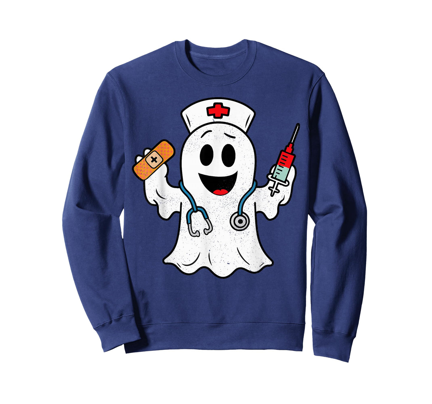 Nurse Ghost Scrub Cute Halloween Costume For Nurses Women RN T-Shirt