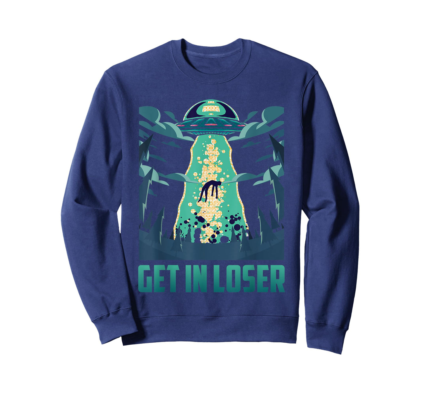 Get In Loser Funny UFO Alien T-Shirt