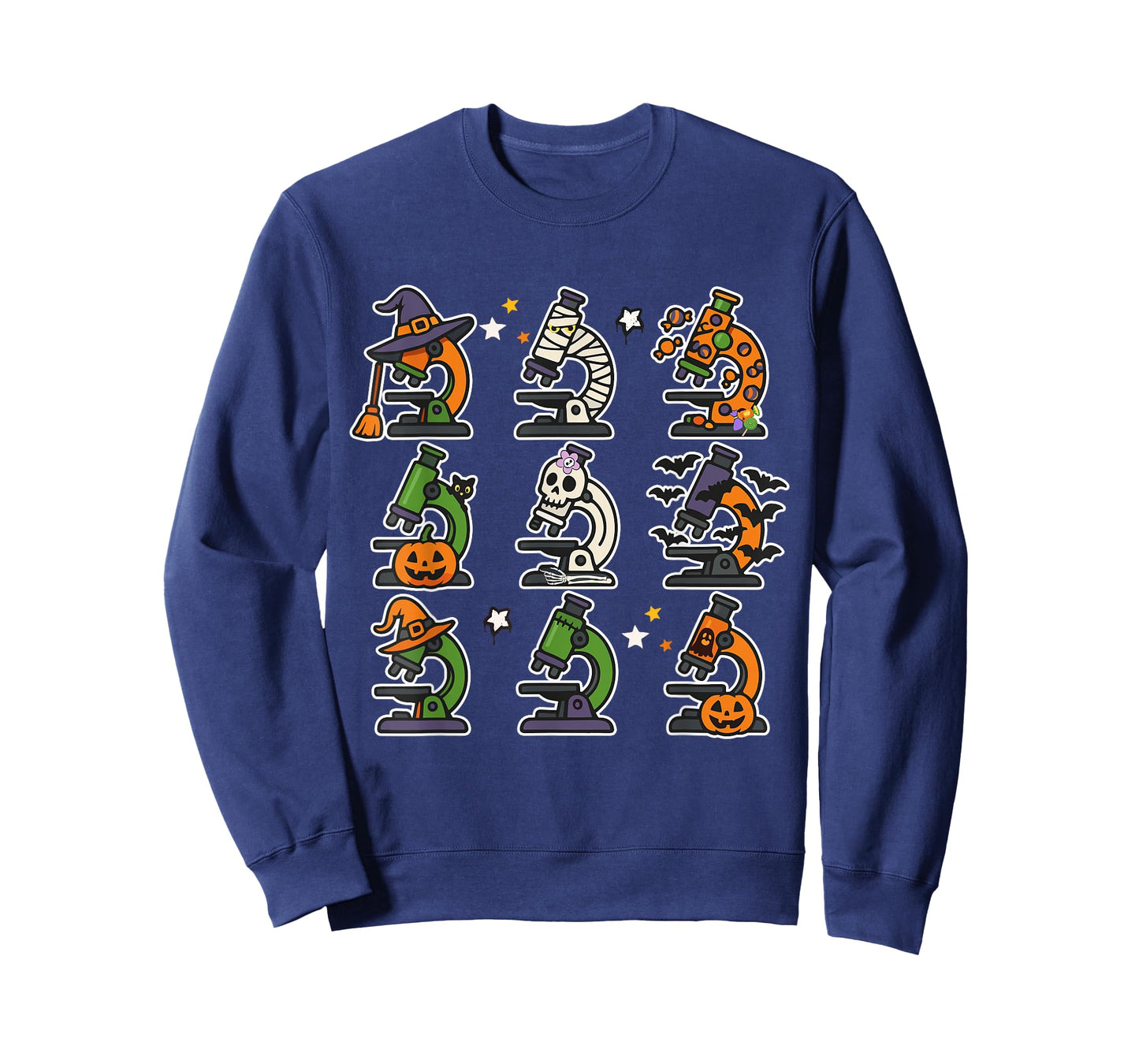 Spooky Microscope Halloween Laboratory Technician Womens Men T-Shirt