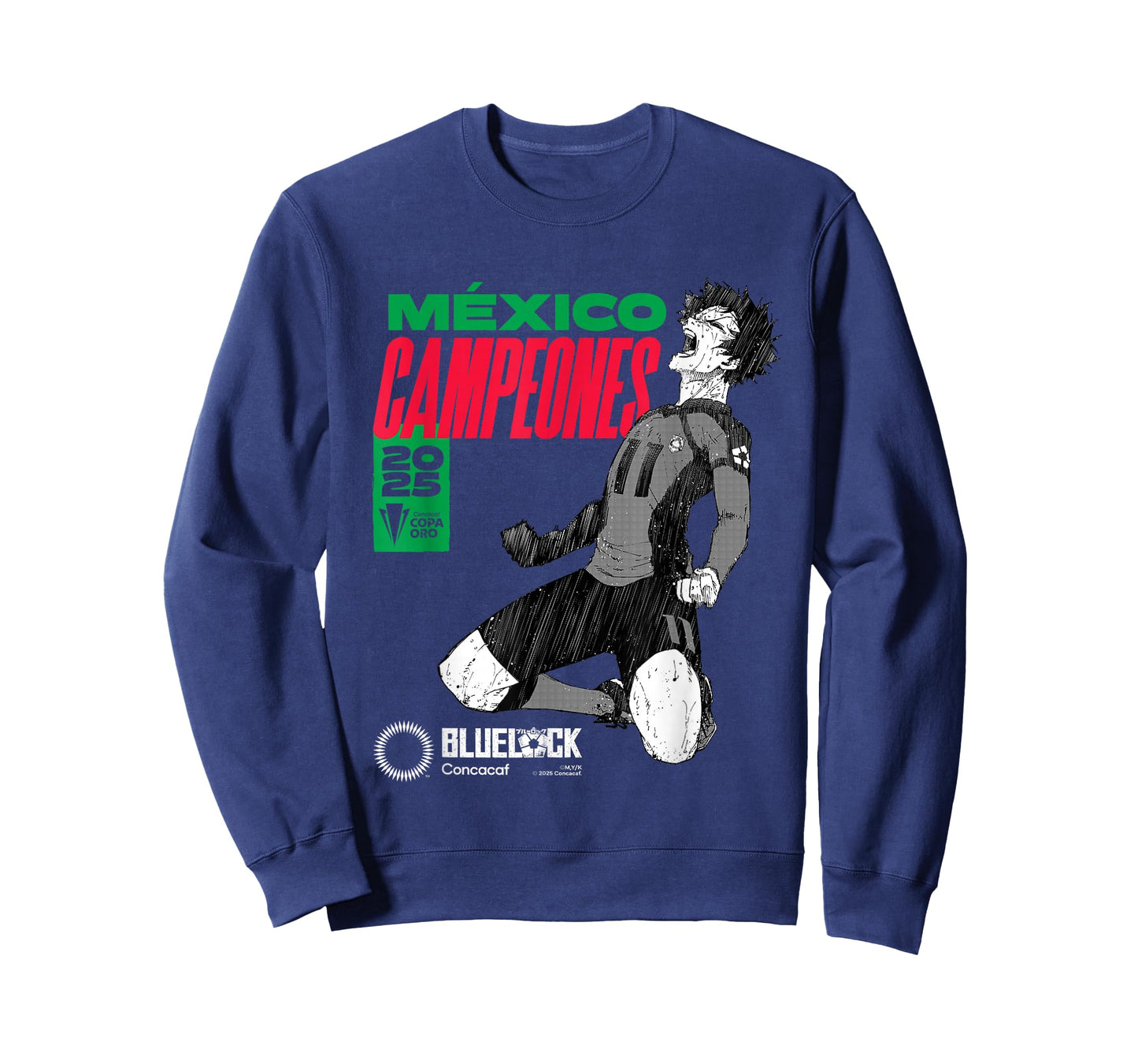 2025 CONCACAF vs Blue Lock Mexico Gold Cup Champions T-Shirt