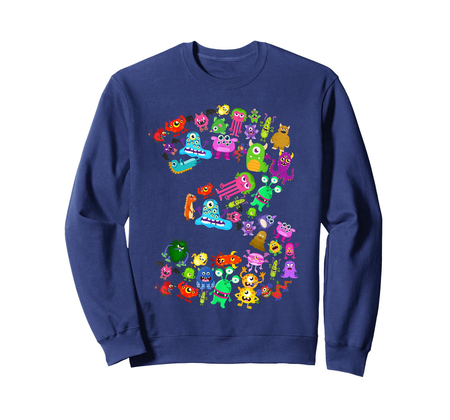 Little Monster 3 Three Years Old 3rd Birthday Party Monsters T-Shirt