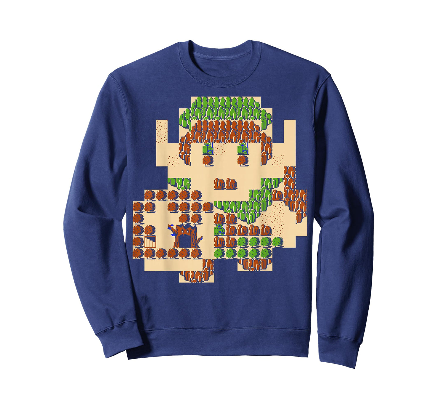 Nintendo Zelda Link Portrait 8-Bit Map Graphic T-Shirt T-Shirt