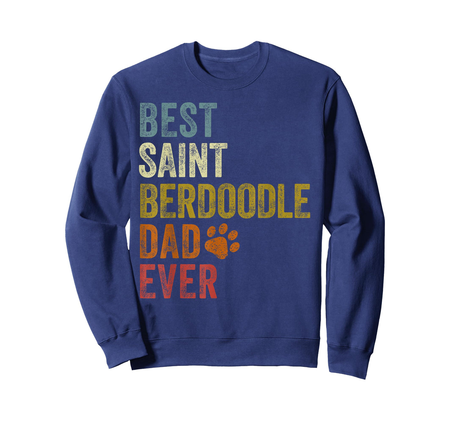 Retro Best Saint Berdoodle Dad Ever Dog Papa Father's Day T-Shirt for Men Women Girls Kids