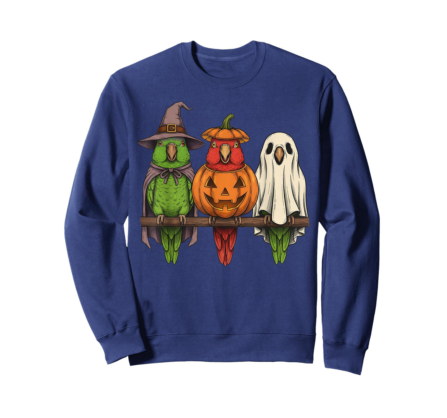 Spooky Ghost Eclectus Parrot Lover Pumpkin Halloween T-Shirt
