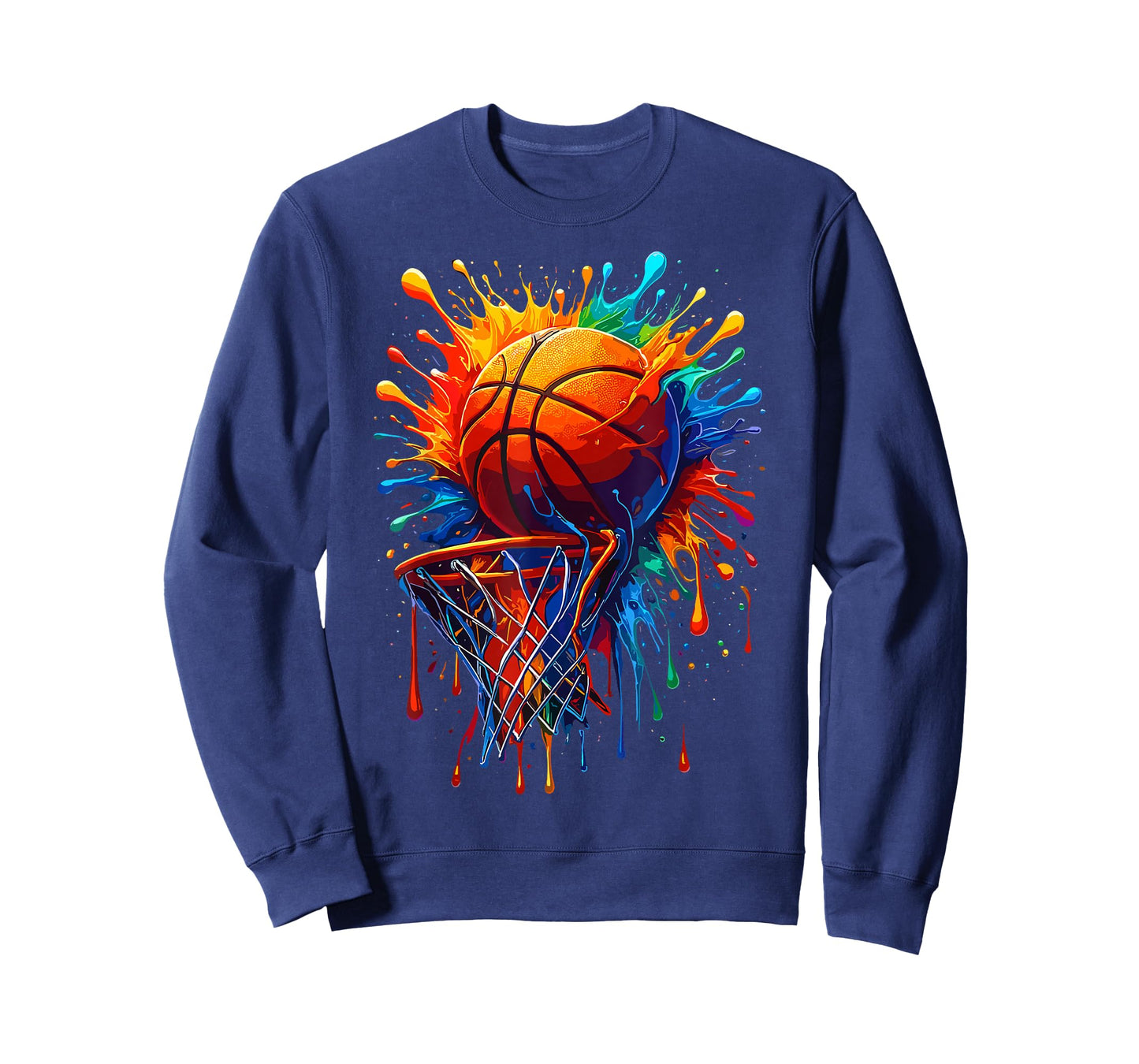 Basketballer Hoop Colorful Splash Basketball T-Shirt