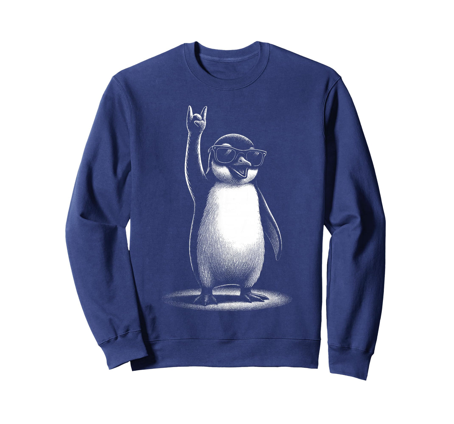 Retro Penguin Rock and Roll Men Kids Women Funny Penguin T-Shirt