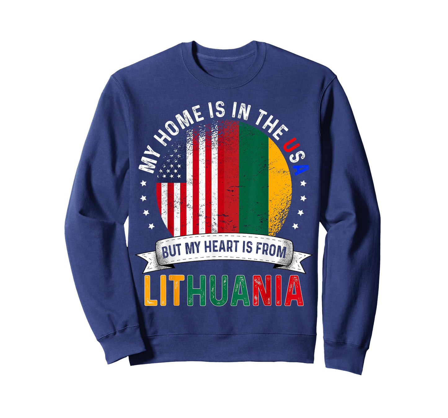 Lithuanian American Patriot Heart is from Lithuania Flag T-Shirt