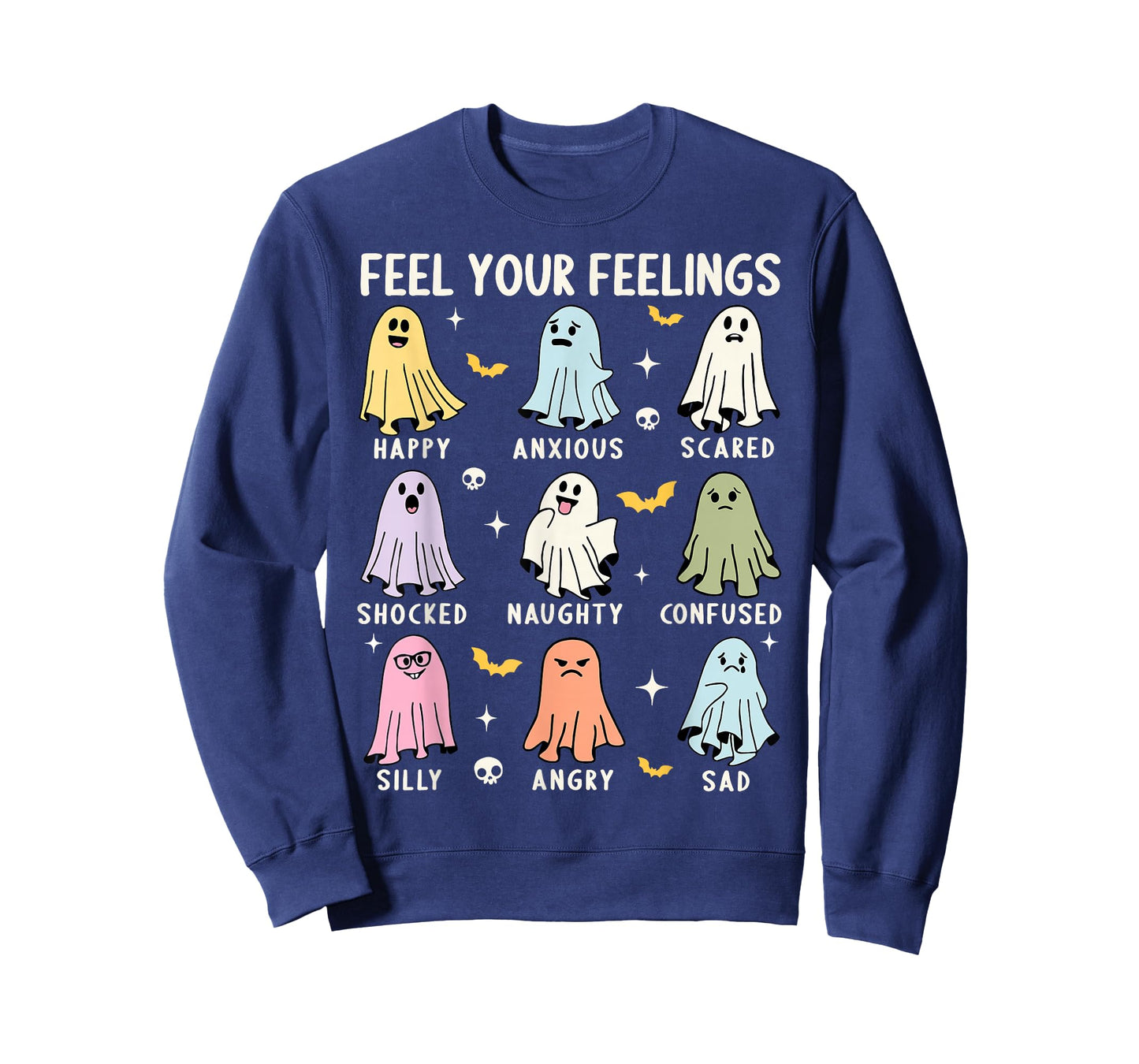 Feel Your Feeling Ghost Mental School Psychologist Halloween T-Shirt