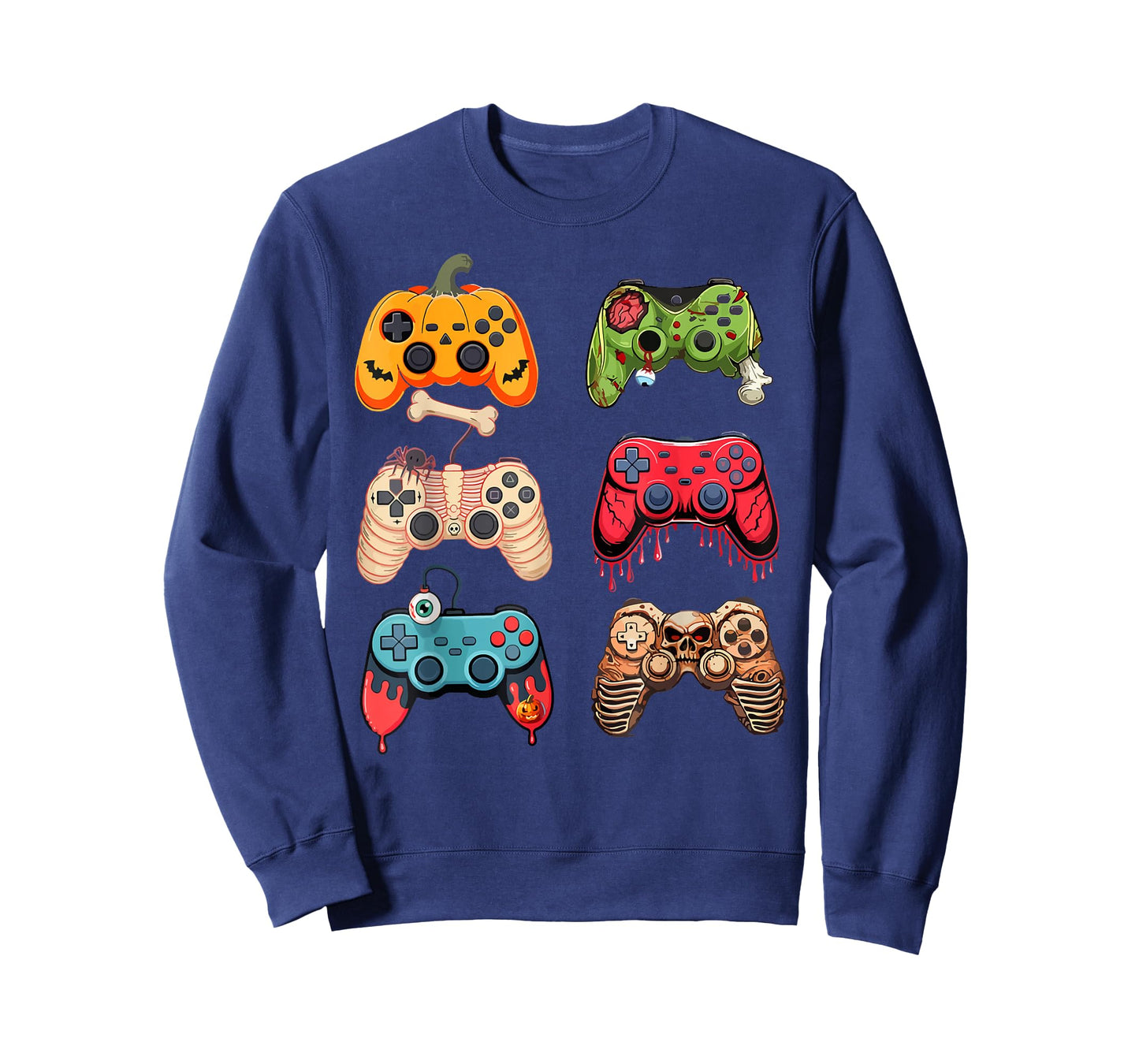 Halloween Skeleton Gamer Zombie Gaming Controllers Mummy T-Shirt