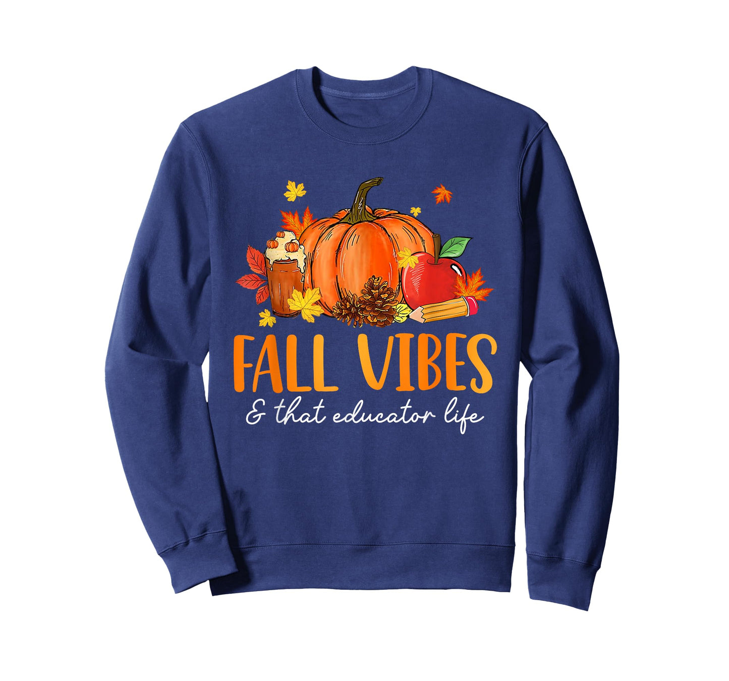 Fall Vibes & That Educator Life Leopard Pumpkin Season T-Shirt