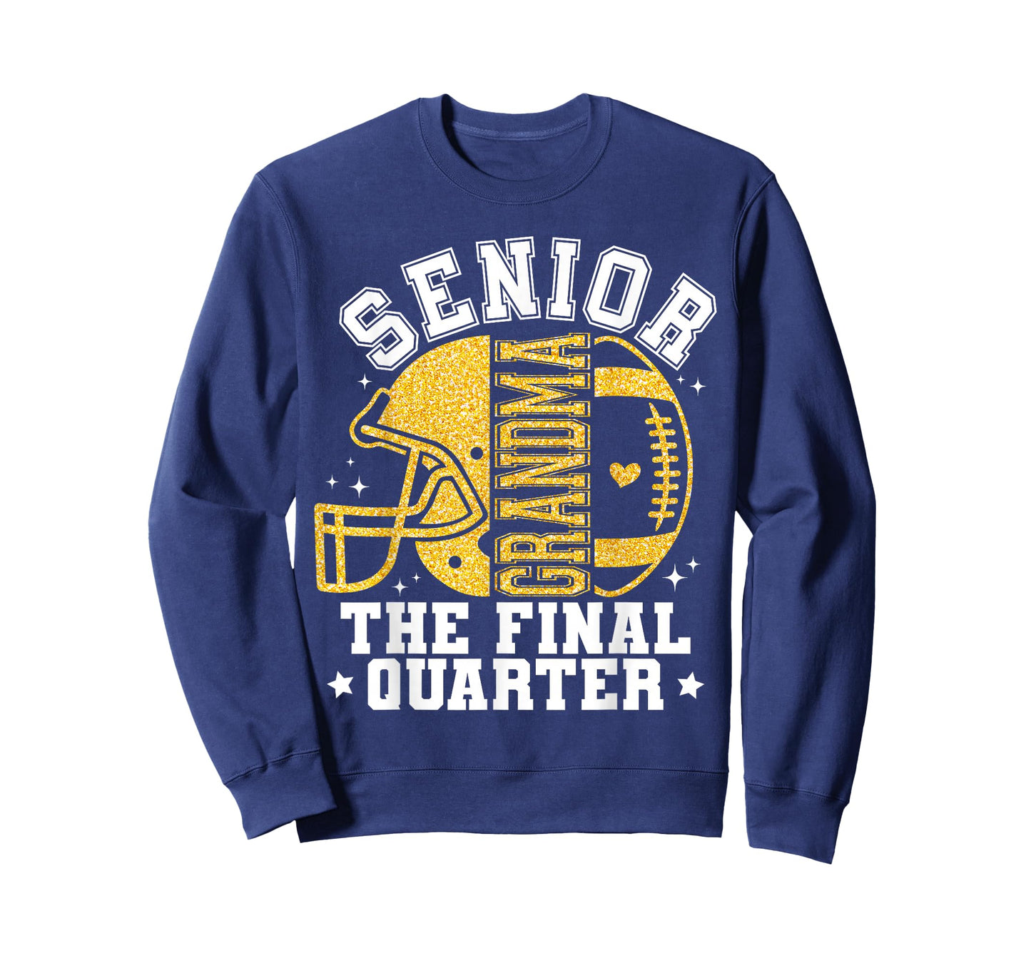 Cute Senior Football Grandma The Final Quarter 2026 Game Day T-Shirt