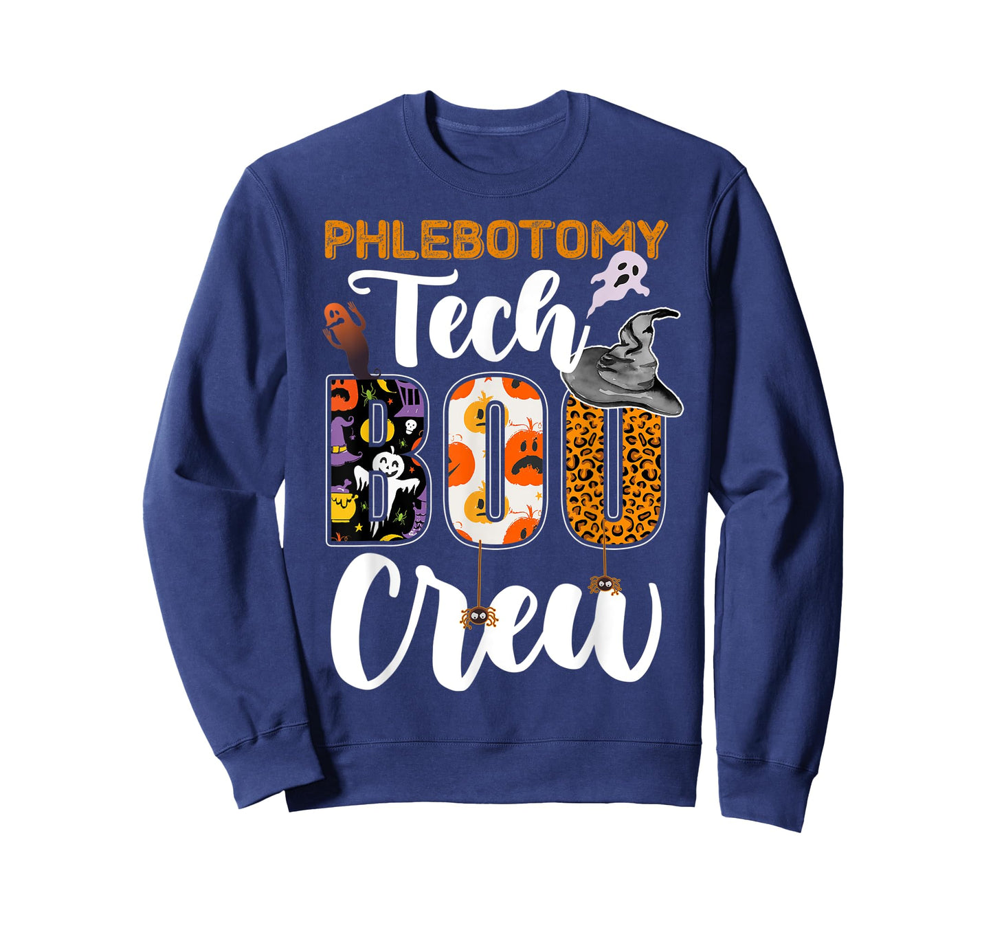 Phlebotomy Tech Boo Crew Ghost Halloween Technician Matching T-Shirt