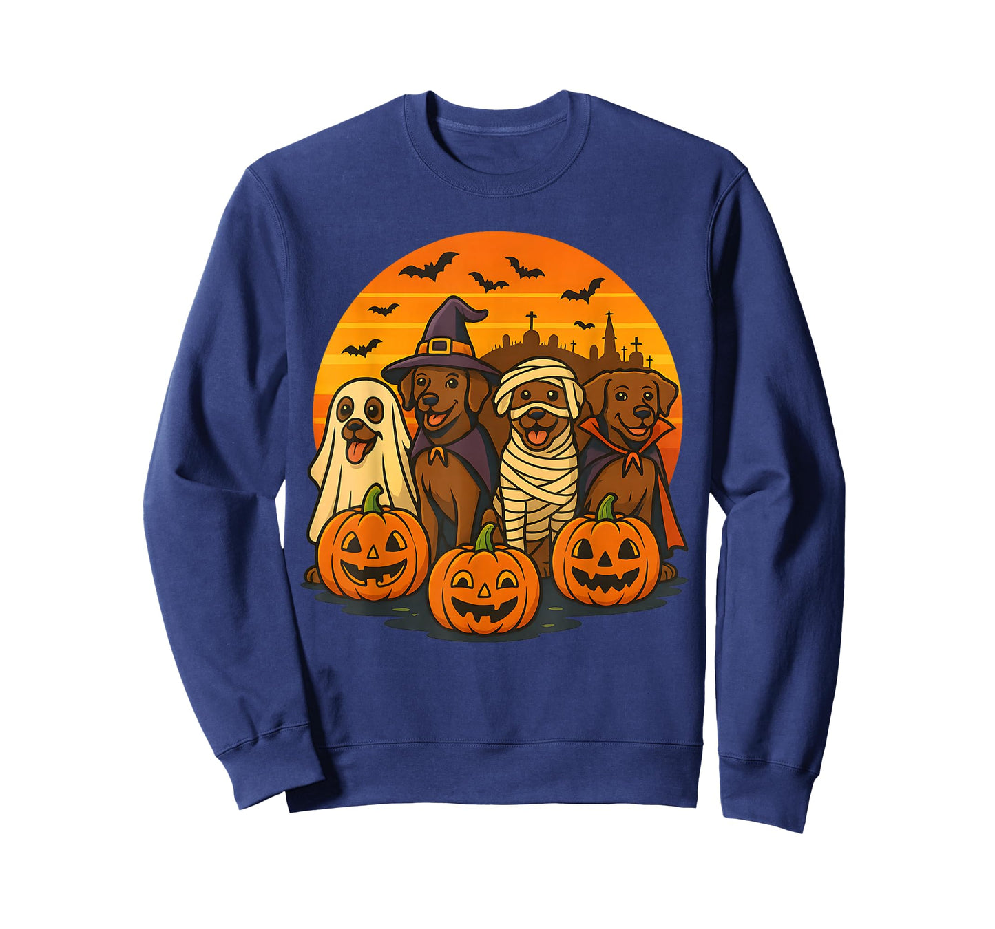 Halloween Brown Labrador Ghost Spooky Chocolate Lab Dog Mama T-Shirt